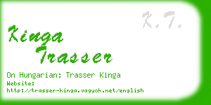kinga trasser business card